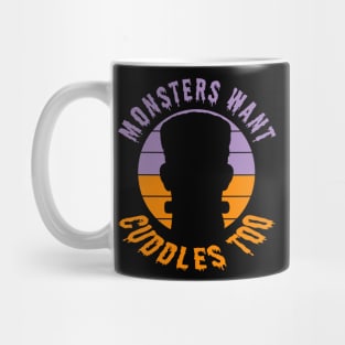 Monsters Want Cuddles Too Sunset Halloween Funny Mug